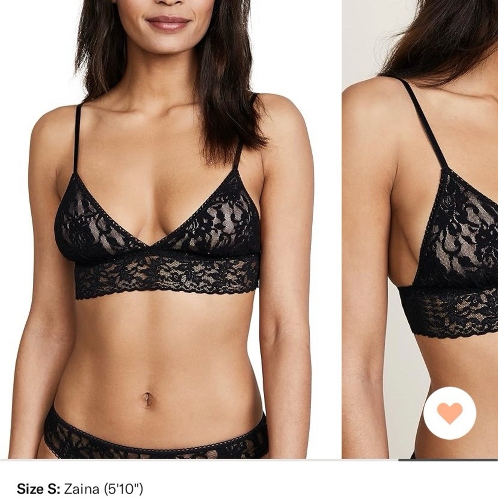 Hanky Panky Black Signature Lace Padded Bralette NWT